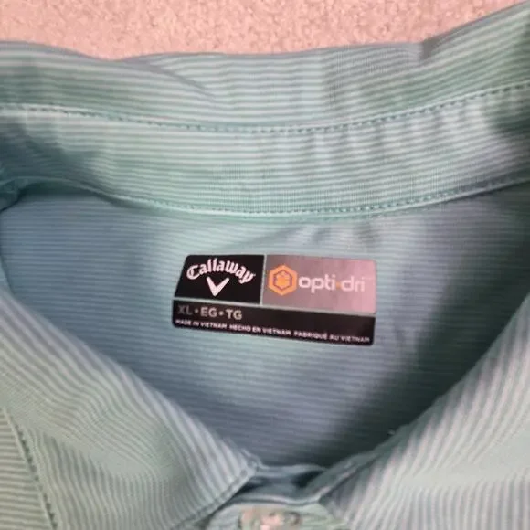 Callaway Opt Dri Performance Golf Polo Lot (2) Mens XL Blue Lightweight Stretch - Picture 12 of 13